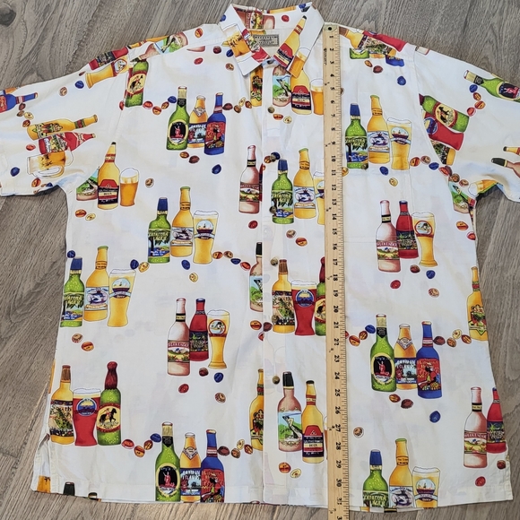 Vintage Weekend Traveler Button Down Short Sleeve Beer Primt Shirt Size XXL - 10 - Picture 10 of 10